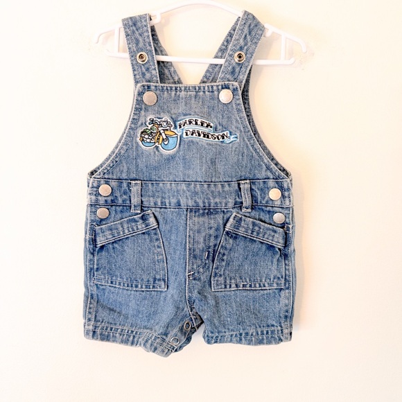 Harley-Davidson Other - ⭐️ Harley-Davidson Kids Denim Overalls with Patch